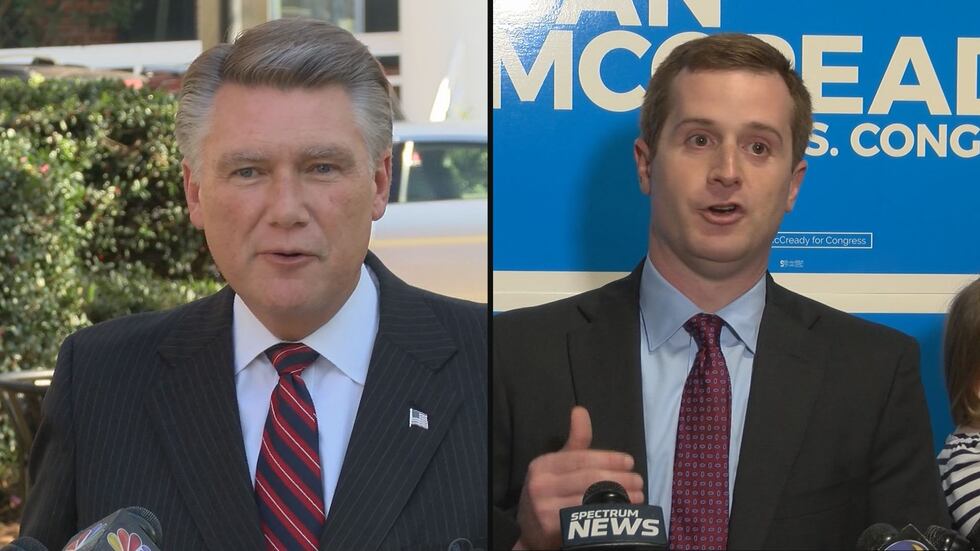 Mark Harris, left, and Dan McCready. (Source: WECT)