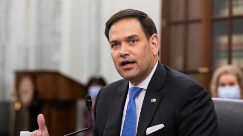 Sen. Marco Rubio, R-Fla., speaks during a Senate Committee on Commerce, Science, and...