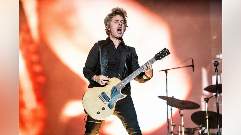 FILE -- Billie Joe Armstrong of Green Day performs during the Louder Than Life Music Festival...